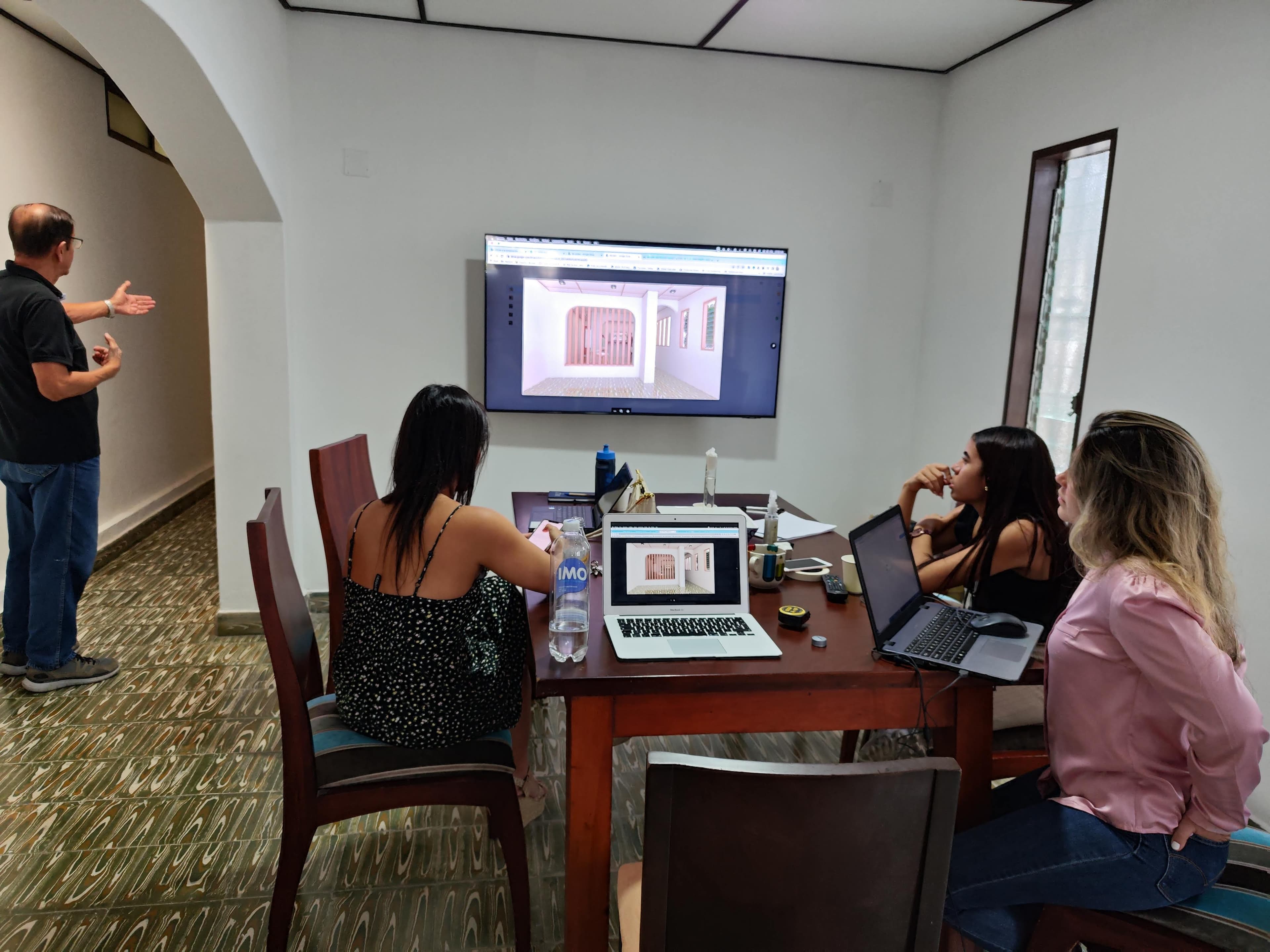 Render arquitectónico mostrado al equipo